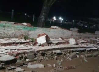 Fuerte temporal en Ibicuy.