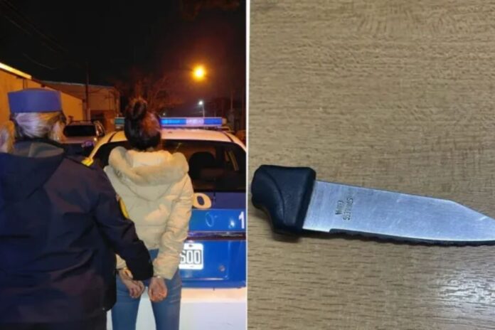 Detuvieron a una mujer por amenazar con un cuchillo. Foto: PER. Detuvieron a una mujer por amenazar con un cuchillo. Foto: PER.