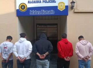 Cinco detenidos por el homicidio de Sebastián Barreto en Diamante. Foto: (PER).