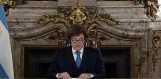 Javier Milei presentó la reforma de la Carta Orgánica del Banco Central, junto a otras medidas que enviará al Congreso. (Foto: captura)