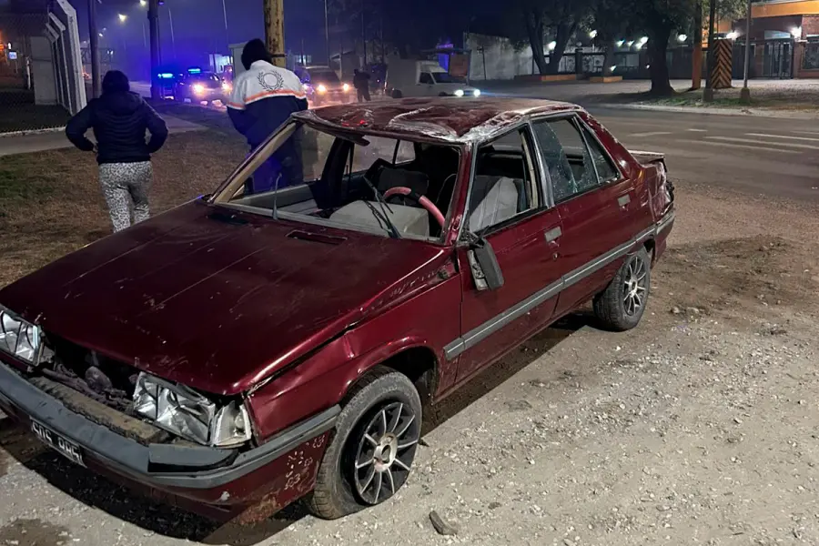 Vuelco en Paraná. Foto: Policía de Entre Ríos.