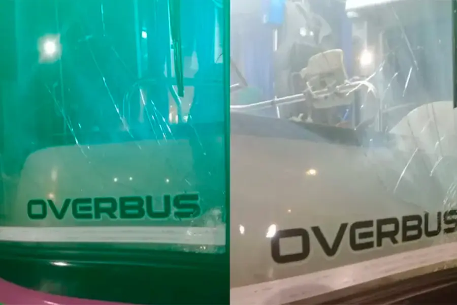 Atacaron con un artefacto de pirotecnia a un colectivo en Paraná