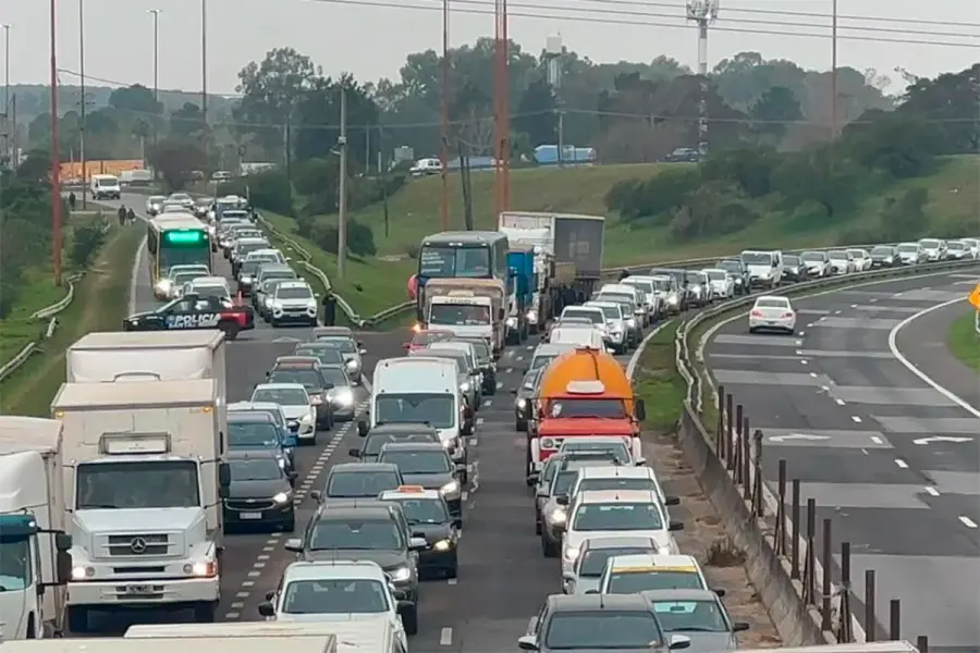 Accidente en Ruta Nacional 168. Foto: Aire de Santa Fe