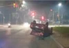 Vuelco en Paraná. Foto: Policía de Entre Ríos.