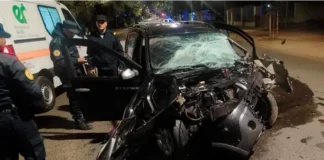 Accidente en Concordia. Foto: Policía de Entre Ríos.