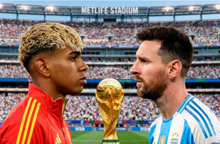 Lamine Yamal va por su primer mundial; Lionel Messi, por el último. Foto: Infobae.