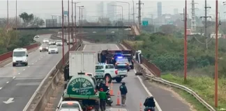 Accidente en Ruta Nacional 168. Foto: Aire de Santa Fe