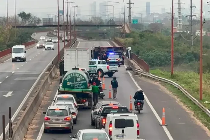 Accidente en Ruta Nacional 168. Foto: Aire de Santa Fe