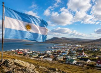 La bandera argentina volvió a flamear en las Islas Malvinas. Foto: Agencia NA (IA - imagen ilustrativa)