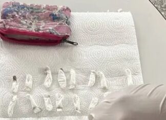 En total, había 71 envoltorios de cocaína. Foto: Policía Córdoba.