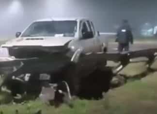Conductor con alcoholemia chocó contra un guardarrail en el acceso a Villaguay.
