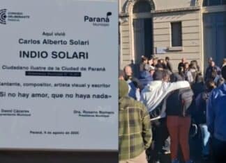 Paraná homenajeó al Indio Solari.