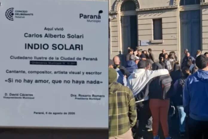 Paraná homenajeó al Indio Solari.