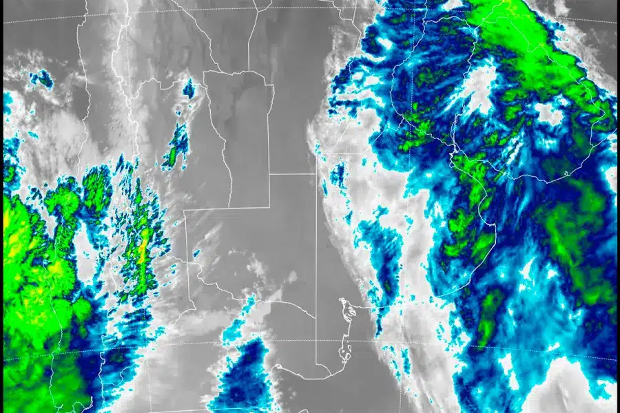Alerta por tormentas en Entre Ríos (fuente SMN)