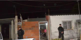 Allanamiento por el crimen de Auzqui. Foto: P.E.R