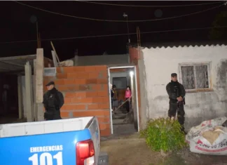Allanamiento por el crimen de Auzqui. Foto: P.E.R