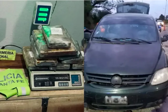 Entrerriano fue detenido en Santa Fe con más de 11 kilos de cocaína ocultos en su auto. Foto: Reconquista Hoy