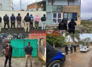 12 allanamientos y seis detenidos en Paraná. Foto: P.E.R.