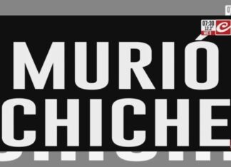 Así anunció Crónica TV la muerte de “Chiche”.