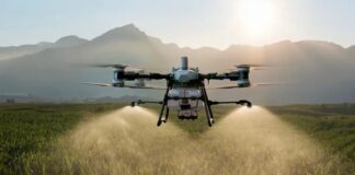 Dron fumigador.