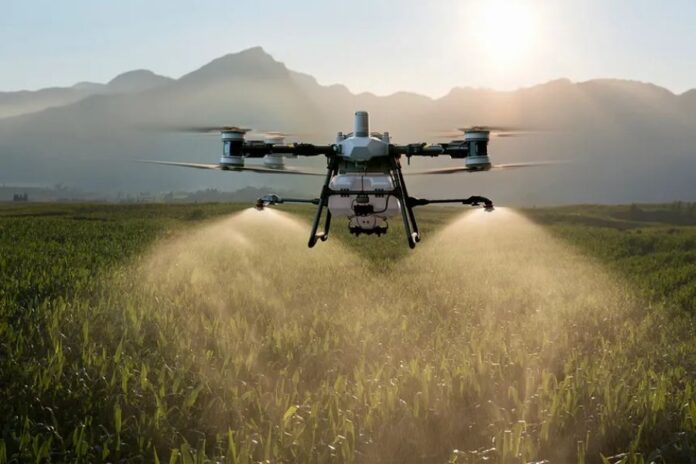 Dron fumigador. Dron fumigador.