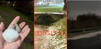 Fotos y videos de la impresionante granizada. Foto: Elochodigital.