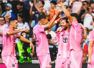 Messi llegó a los 100 goles. Foto: X oficial de Inter Miami.