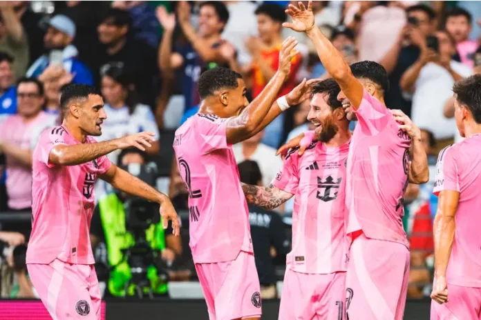 Messi llegó a los 100 goles. Foto: X oficial de Inter Miami.