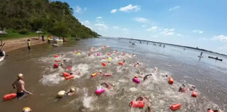 El río Paraná en una nueva edición de la Travesía. Foto: (MdP).