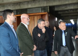 Roncaglia visitó el túnel subfluvial y conoció el nuevo sistema de monitoreo