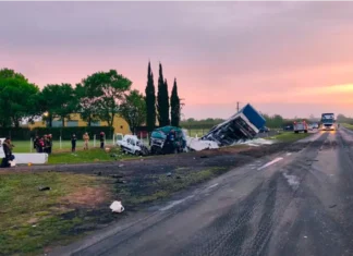 Choque fatal en Ruta 39. Foto: Policía de Entre Ríos
