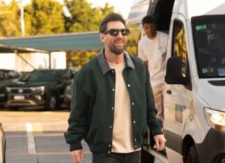 Messi llegó al predio de AFA.