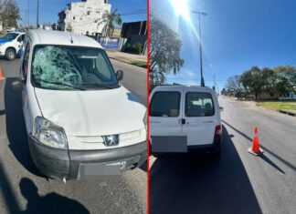 Un joven de 24 años fue atropellado en calle Almafuerte.