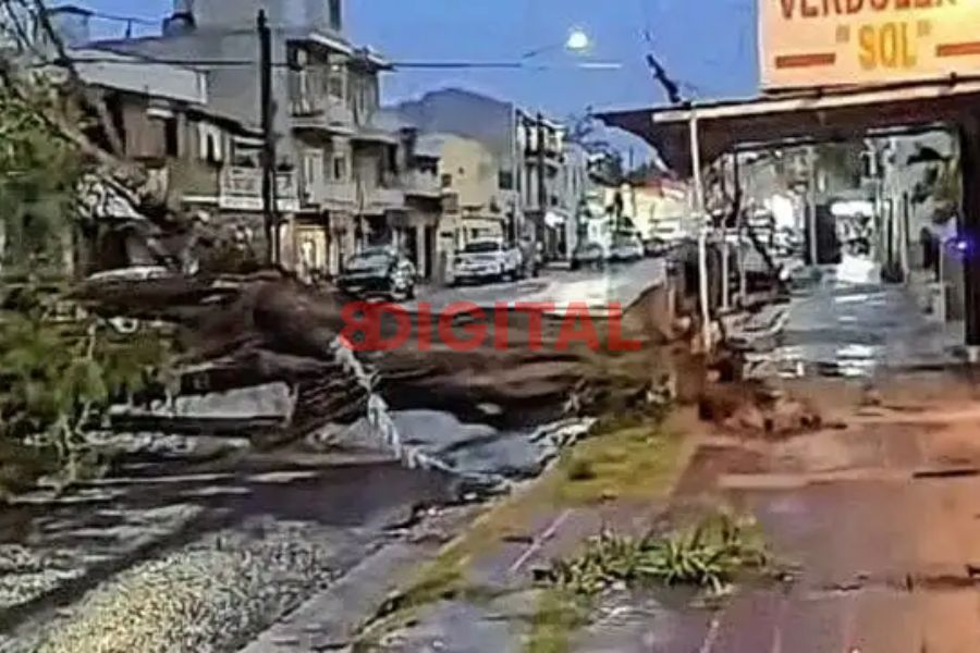Imágenes del temporal en Entre Ríos.