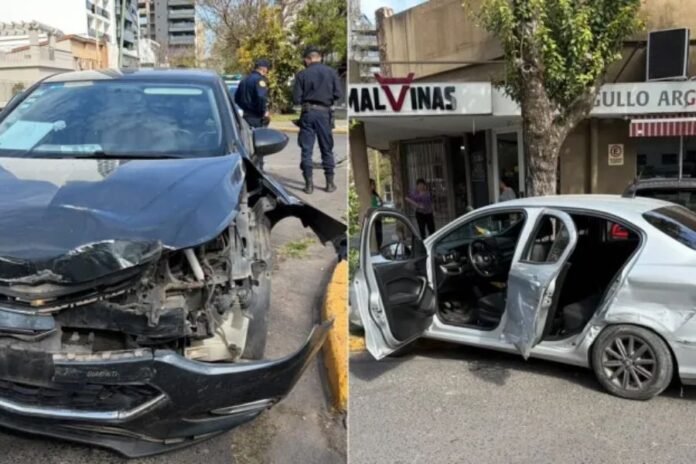Fuerte choque entre dos autos y una moto. Foto: Ahora Entre Ríos. Fuerte choque entre dos autos y una moto. Foto: Ahora Entre Ríos.