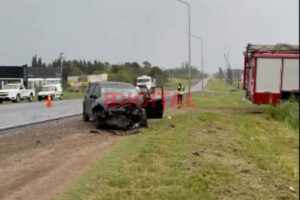 Tres heridos tras un choque entre dos automóviles en la Ruta 12. Foto: ElochoDigital.