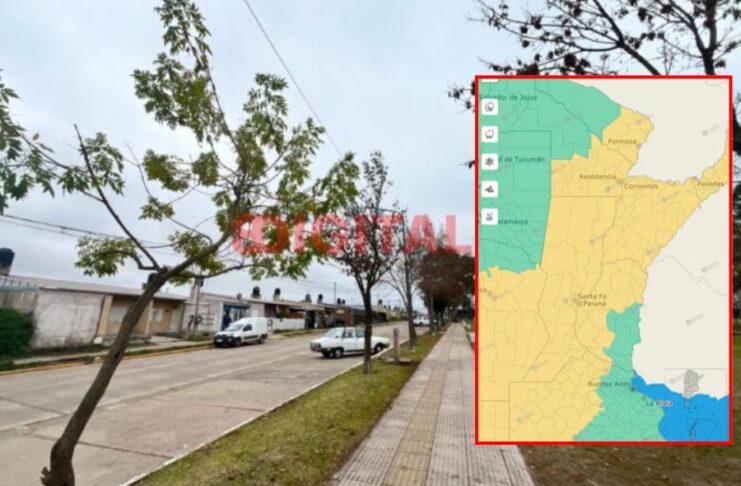Alerta amarilla por tormentas en Entre Ríos y Santa Fe.