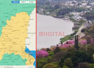 Ampliaron el alerta por tormentas para todo Entre Ríos.