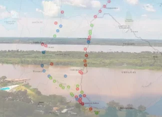 El INA anticipó crecidas del Paraná y Uruguay en Entre Ríos