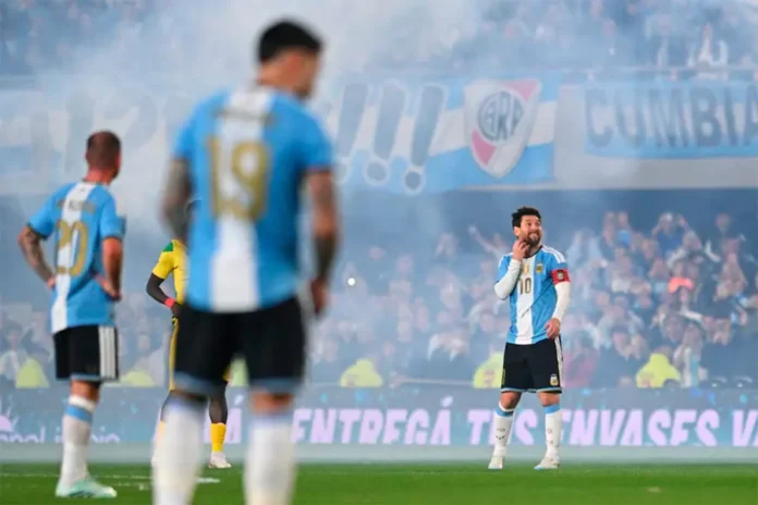 Messi se despidió de la Selección Argentina con un gol. Foto: AFA. Messi se despidió de la Selección Argentina con un gol. Foto: AFA.