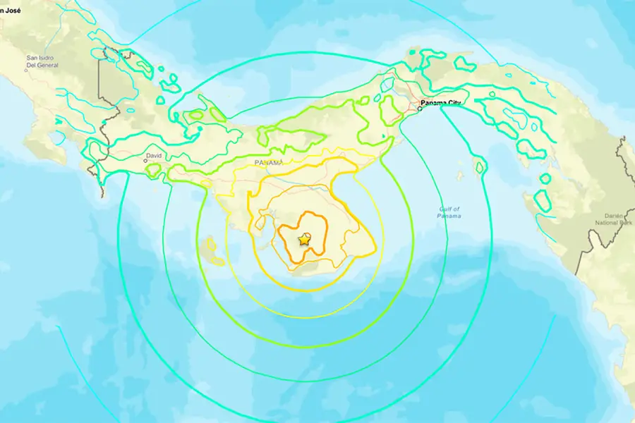 Un terremoto de magnitud 7,6 sacudió Panamá.