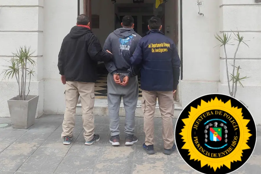 Detenido por el homicidio en Concepción del Uruguay (foto Policía de Entre Ríos)
