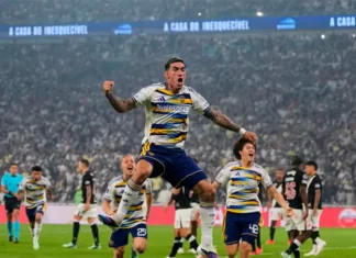 Boca Juniors venció a Vasco da Gama en Brasil. Foto: La Nación.